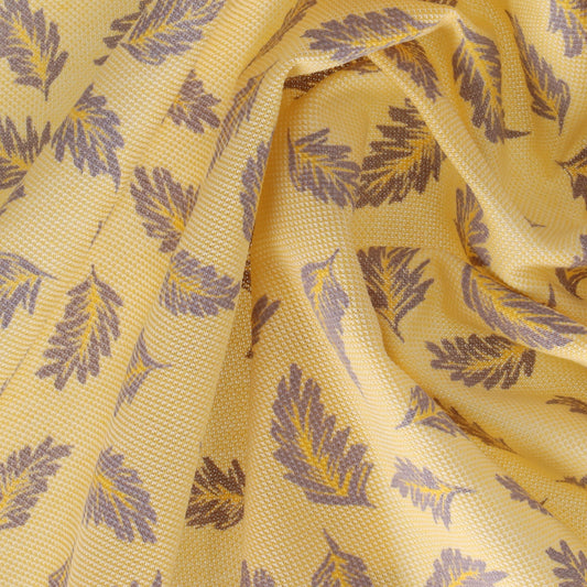 1078401_COTTON/POLYESTER PIQUE SMALL LEAF PATTERN [A COMFORTABLE MATERIAL PERFECT FOR SPRING AND SUMMER]